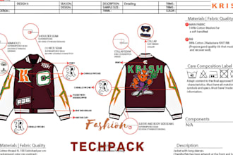 do clothing tech pack fashion tech pack technical sketch tote bag design mockups
