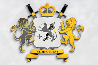 design luxury heraldic, family crest and coat of arms logo