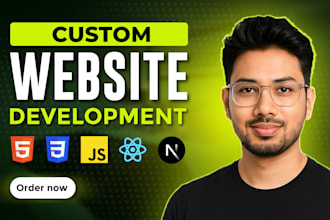 do custom website development as full stack web developer, frontend, backend