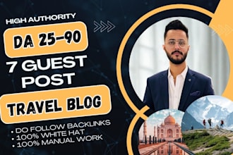 create SEO guest posts on travel sites with high da dofollow backlinks