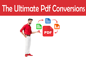 convert pdf to word or excel
