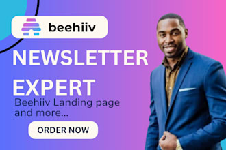 design a beehiiv newsletter custom beehive landing page with ai integration