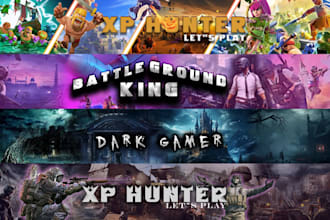 design a youtube gaming banner in 24h
