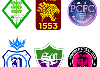 create a football badge or football team logo