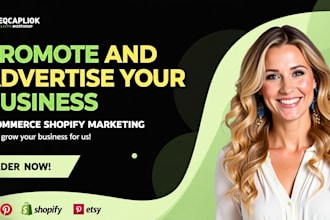 promote and market etsy, shopify ebay on pinterest to increase sales shopify ads