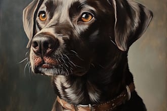 draw portrait illustration of your cat, dog or any pets
