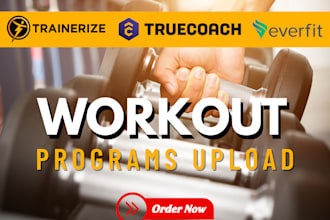 setup or transfer workouts on everfit trainerize true coach