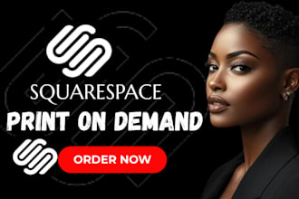 setup squarespace print on demand website, squarespace printiful online store