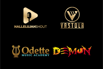 design dj, music, band, hip hop, producer, entertainment logo
