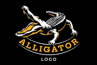 create alligator logo for your brand