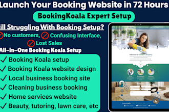 build office house cleaning service website cleaning business on booking koala