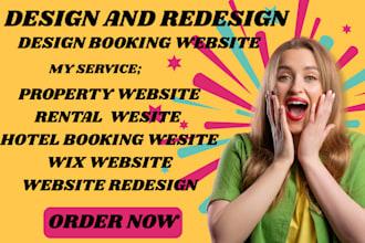 design redesign squarespace wix hotel car rentals property booking website