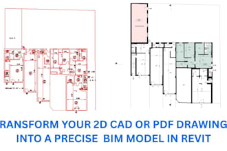 convert your cad or PDF drawings to a revit bim model