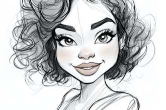 draw funny cartoon character, caricature