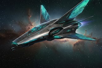 paint spaceship concept art for you