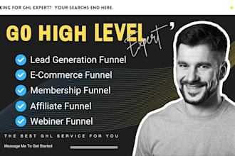 build ghl sales funnel and landing page in go high level expert website builder