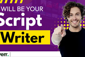be script writer for youtube video script writing