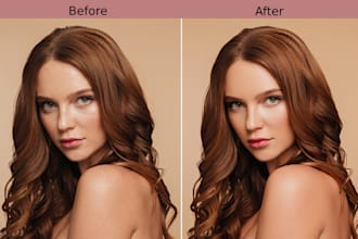 do high end skin and beauty retouching, photo retouching, portrait retouching