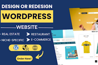 create a real estate, restaurant, or niche specific wordpress website