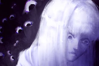 surreal dark anime art