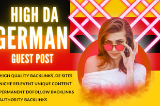 offer white hat SEO german backlinks with high authority sites