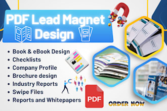 design PDF lead magnet, brochures, freebies for email list, workbooks, worksheet