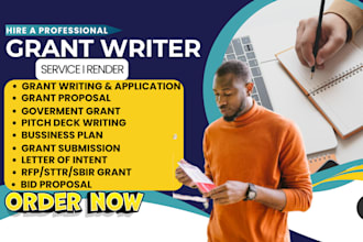 grant writing and submission, proposal, research, application, business plan