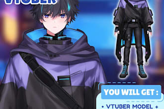 build a custom vtuber model live2d rigging kawaii vtuber overlay anime style