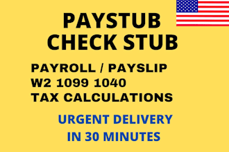 do paystub, check stubs, form w2, 1099 and 1040