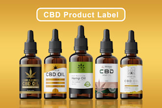 do cbd label design, product label design, and packaging design