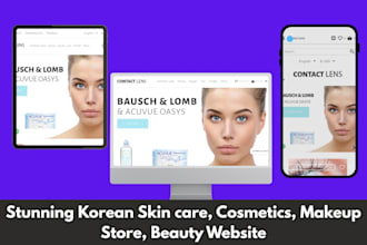 private label skin care website cosmetics website beauty skin care shopify store
