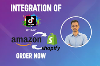 integrate usa tik tok shop with shopify,amazon and  sync all your products