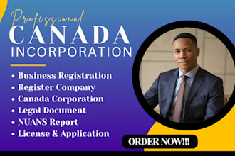 incorporate your company canada business registration corporation legal document