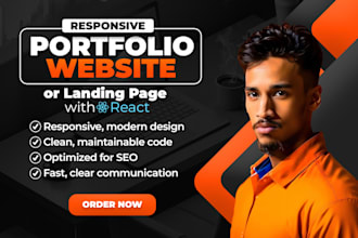 build a personal portfolio website using react js and tailwind css