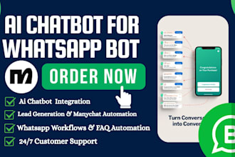 be your manychat expert for whatsapp ai chat bot automation