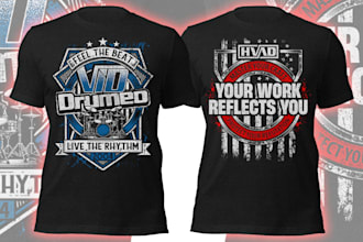 create professional custom t shirt design for your company