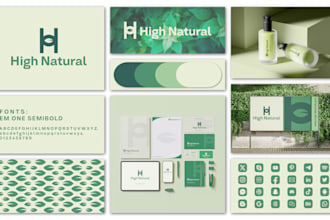 create a minimalist logo design, full branding kit and brand identity kit