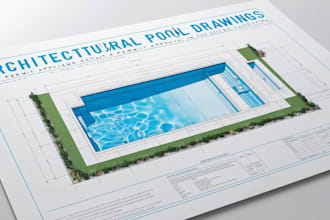 design and stamp architectural pool drawings for permit approval in USA ca,nj,fl