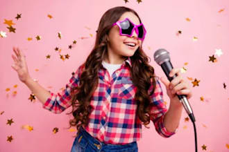 sing, write and produce kids song, kids melody, nursery rhymes, lullaby jingle