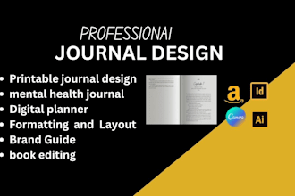 design mental health journal printable journal design, digital planner brand