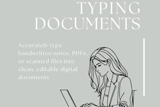 type handwritten notes, pdfs, or scans into editable word docs