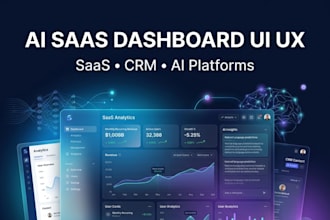 design ai saas dashboard startup mvp UI UX and web app interface in figma