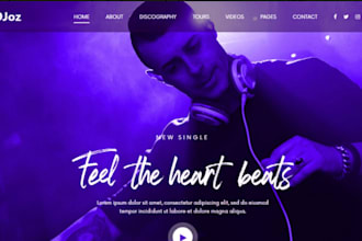 build music website for music artist, dj, producer, band or record label