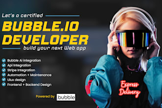 develop bubble io, marketplace, bubble developer, bubbleio developer, mvp, app