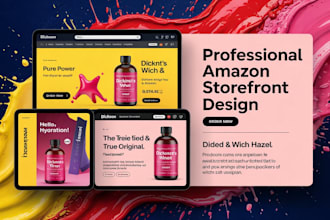 create amazon storefront design and amazon  brandstore design, seo listing