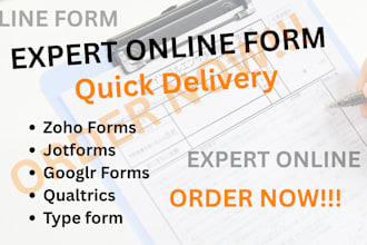 create expert jotform, online forms, survey in 24 hours