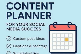 create a 30 day content planner for your social media