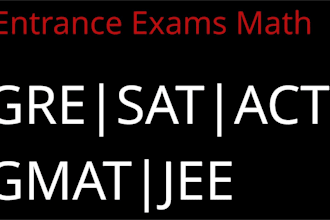 tutor you in math for gre, sat, gmat, and other entrance exams