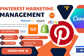 pinterest marketing manager to increase amazon etsy shopify walmart temu sales