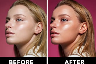 professionally retouch your photo high end beauty or natural